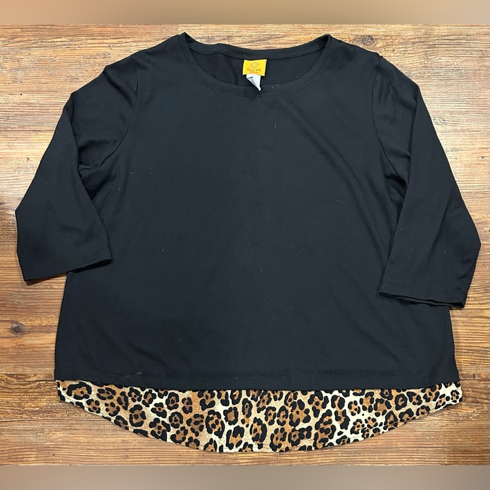Ruby Rd. Classic Black Women's Top 2X